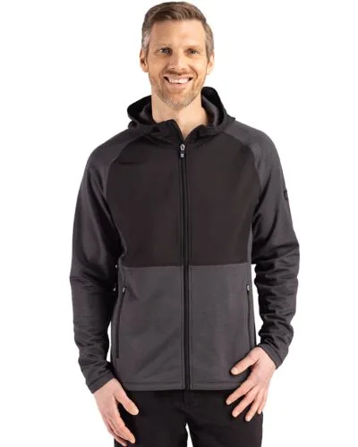 Cutter & Buck Peshastin Fleece Recycled Mens Hybrid Jacket view 2