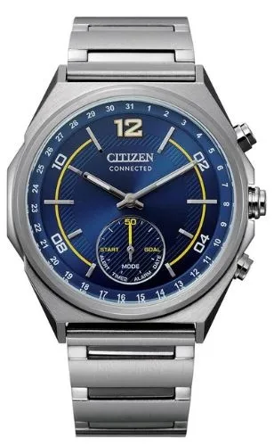 Citizen® Connected Bluetooth™ Stainless Steel Watch w/Blue Dial