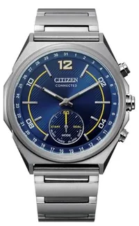 Citizen® Connected Bluetooth™ Stainless Steel Watch w/Blue Dial