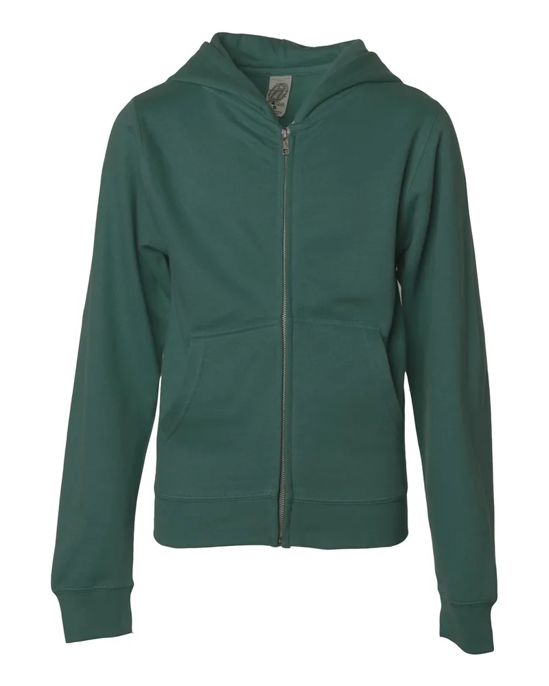 Independent Trading Co.® Youth Midweight Full-Zip Hooded Sweatshirt view 3