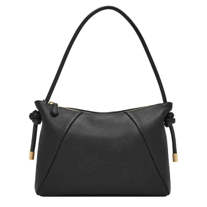 Fossil Willa Leather Shoulder Bag - Black