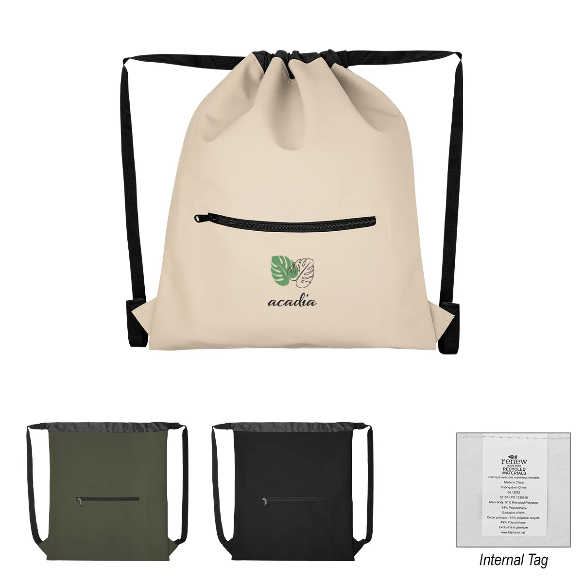 Hudson Rpet Drawstring Bag view 2