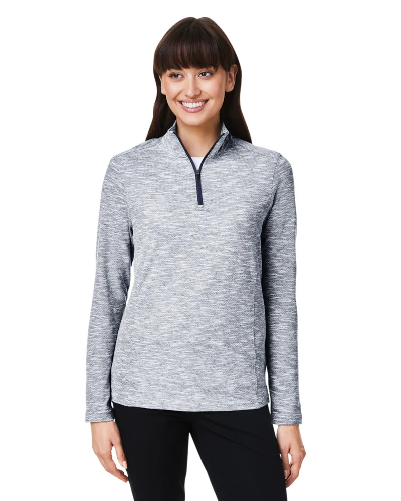 NORTH END® Women's Eclipse Jacquard Quarter-Zip Pullover Sweatshirt