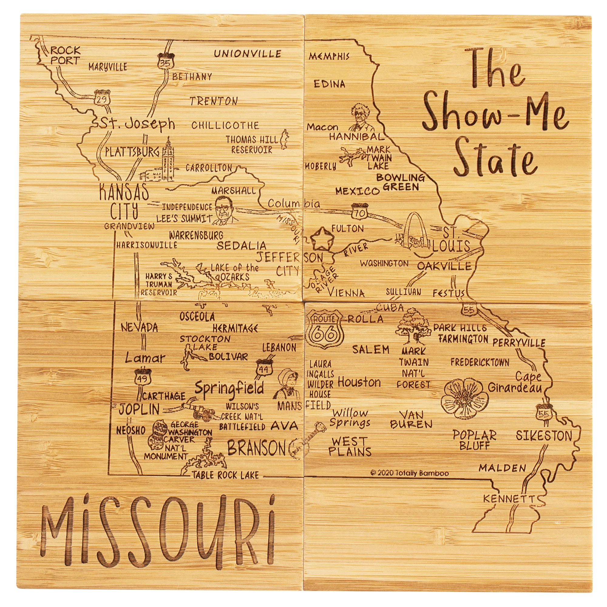 Missouri Puzzle Coaster Set view 3