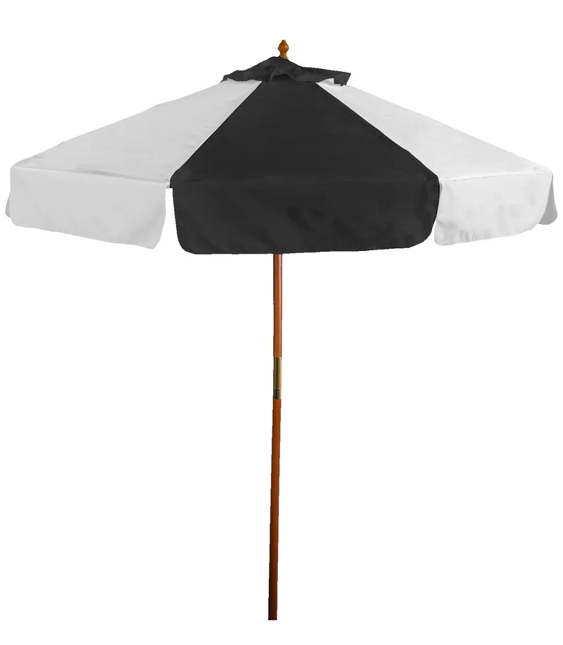 7' Wooden Market Umbrella with Valence
