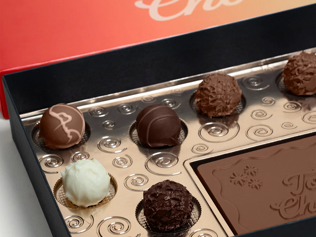 Deluxe Truffle Gift Box with Gourmet Lindt Truffles and Luxury Custom Packaging view 7