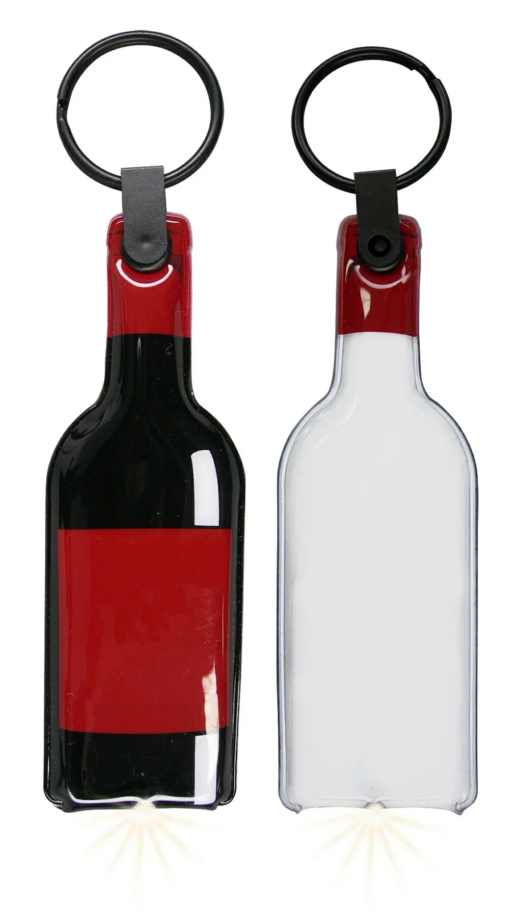 ShapeLights™ Color-A-Shape Key Ring Flashlight (Wine Bottle) view 2