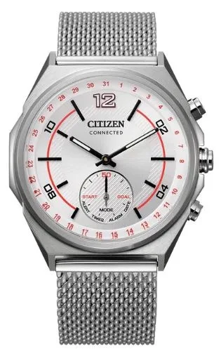 Citizen® Connected Bluetooth™ Silver-Tone Mesh Watch w/Silver-Tone Dial