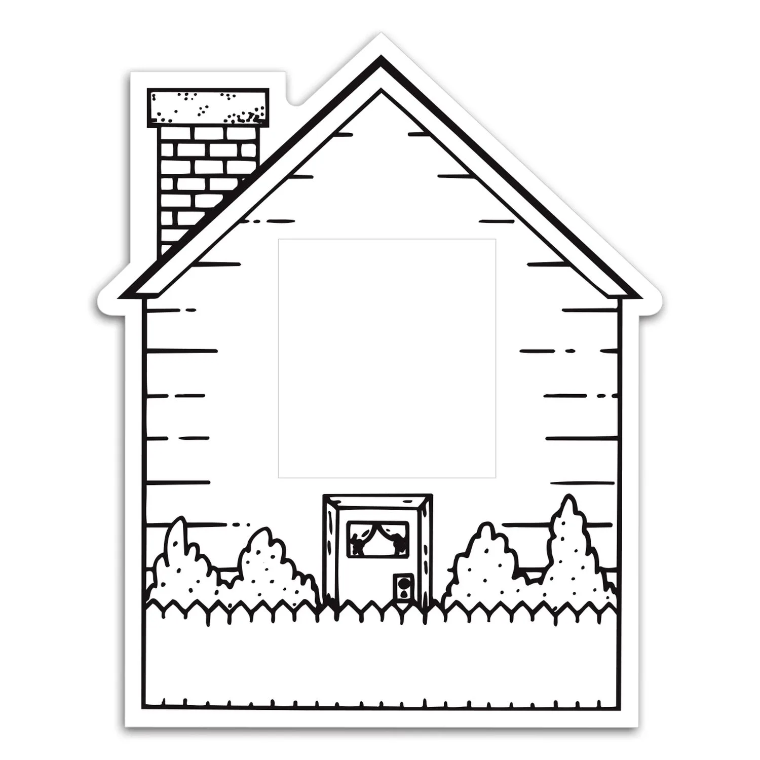 House Picture Frame Magnet - Rect Punch Out view 2