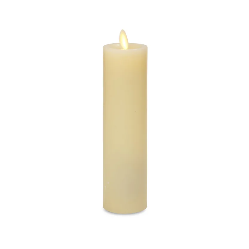 Everlasting Glow Luminara 8" Slim Wax Pillar Candle