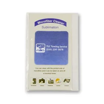 Magic Screen Cleaner Rounded Square w/Generic Backer Card (1.5"x1.5") view 2