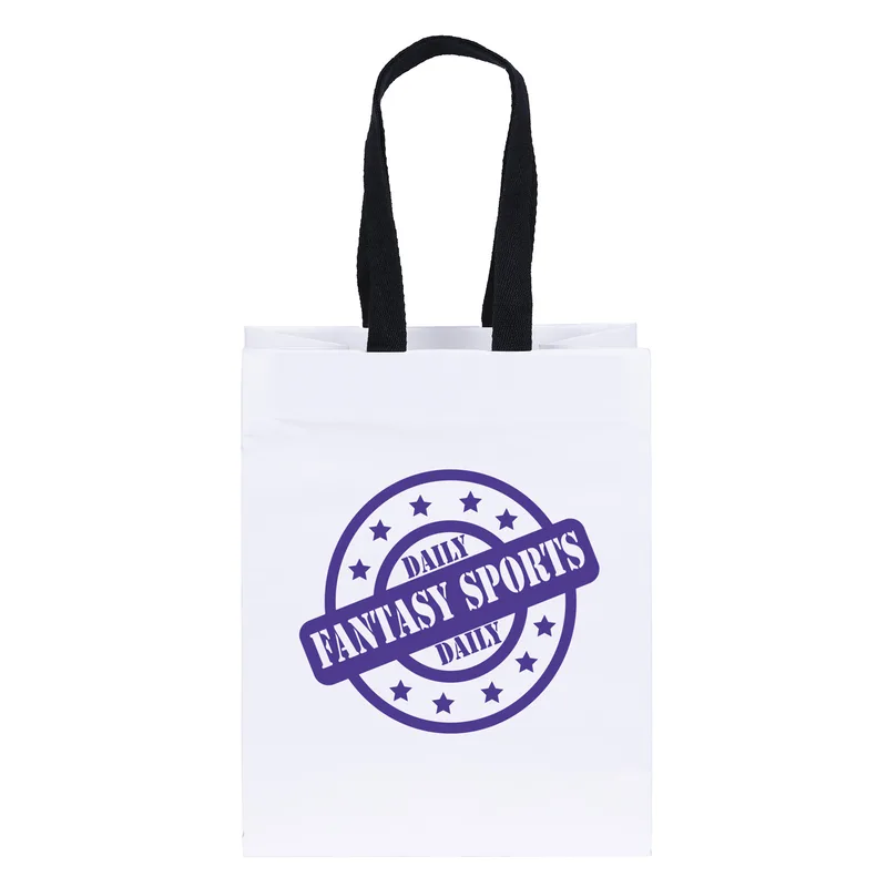 Ash - Woven Handle White Eurototes - Flexo Ink Print (7 3/4" x 4 3/4" x 9 3/4")