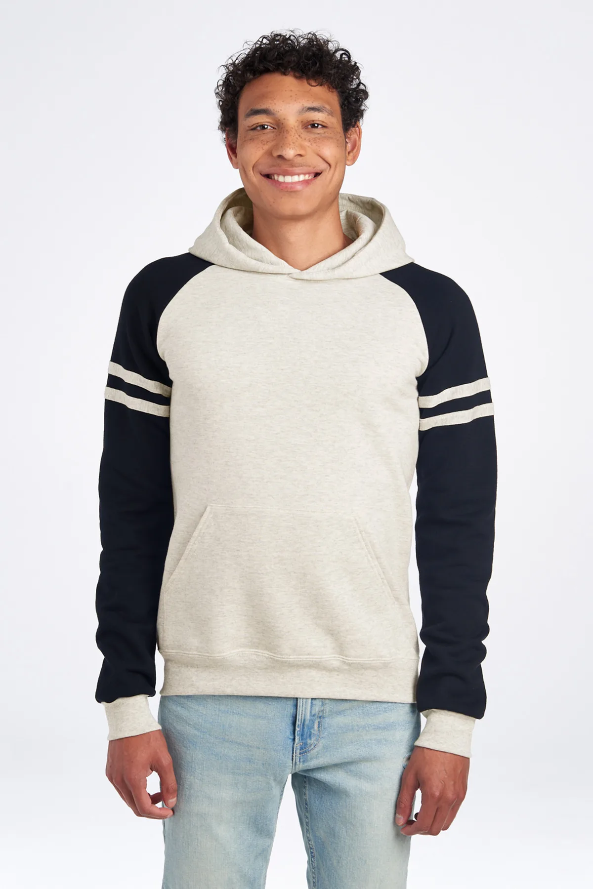 Jerzees® Unisex NuBlend® Varsity Colorblock Hooded Sweatshirt