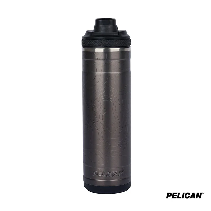Pelican Pacific Chug 26 oz. Topographical Recycled Double Wall Stainless Steel Water Bottle view 2