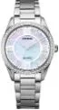 Citizen® Ladies' Arezzo Eco-Drive® Stainless Steel Watch w/White MOP Dial