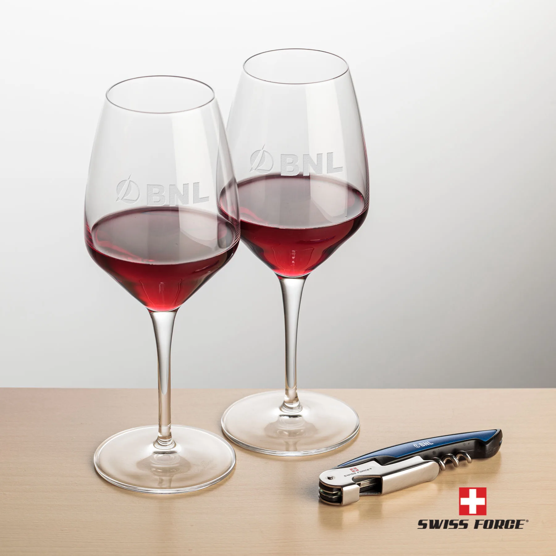Impressive Wine Set, Laser Engraving, Blue