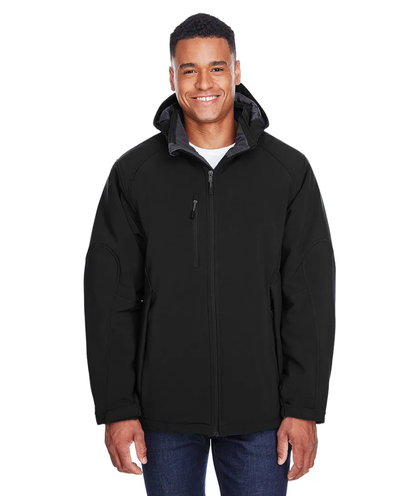 NORTH END® Men's Glacier Insulated Three-Layer Fleece Bonded Soft Shell Jacket w/Detachable Hood