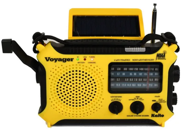 Kaito Emergency Radios & Wireless Mics Voyager Classic Ii Solar/Crank Am/Fm/Noaa Alert Cell Charger