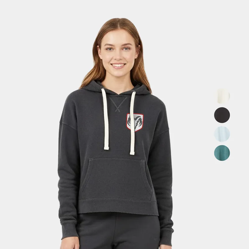 Eloise Angel Ladies Cropped Fleece Hoodie
