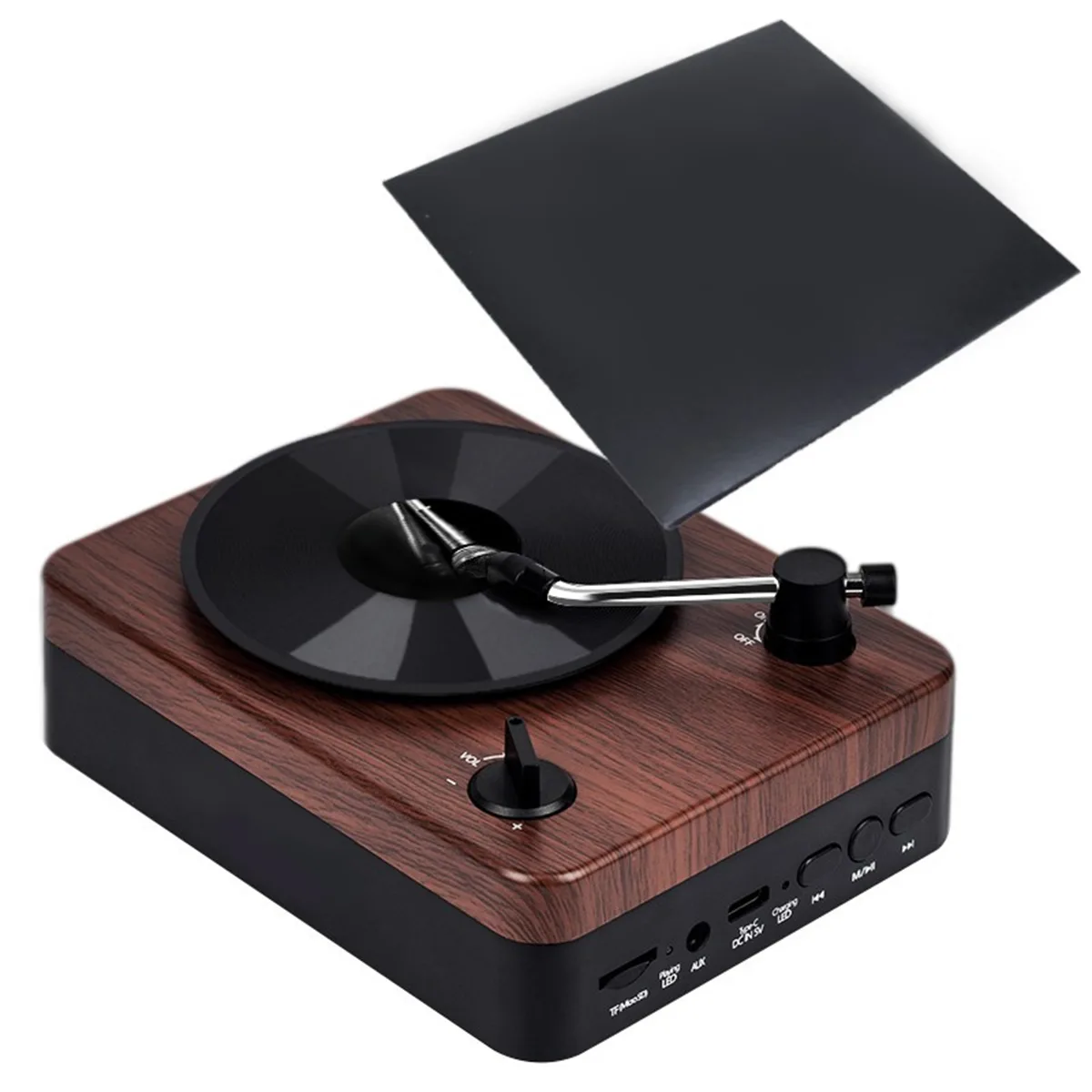 Turntable Wireless Speaker With Custom Record Envelope view 3