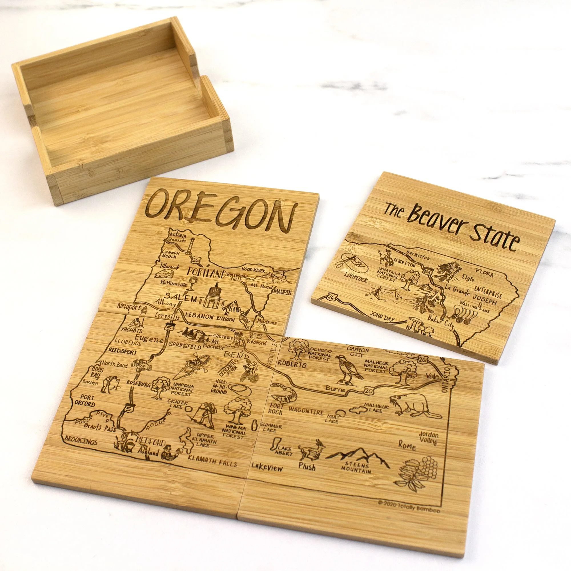 Oregon Puzzle Coaster Set view 6