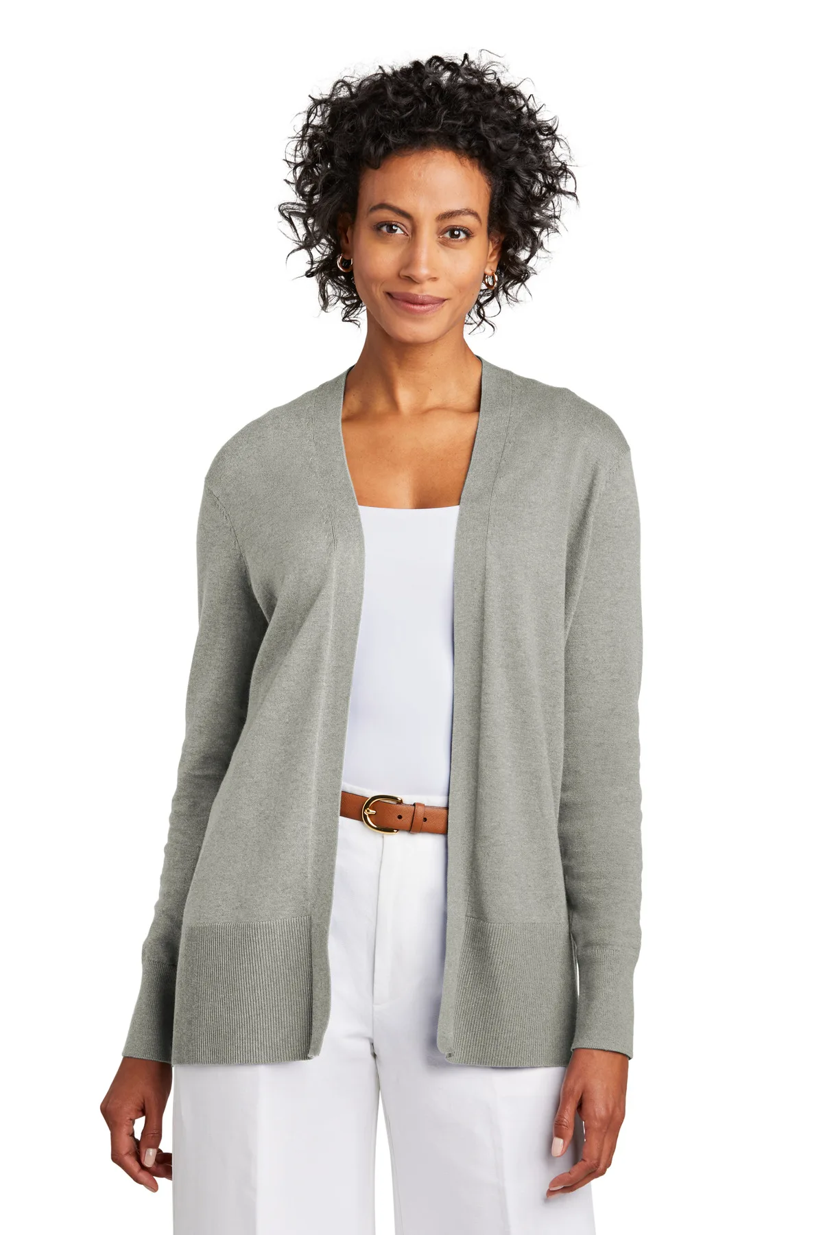 Brooks Brothers® Women's Cotton Stretch Long Cardigan Sweater view 2