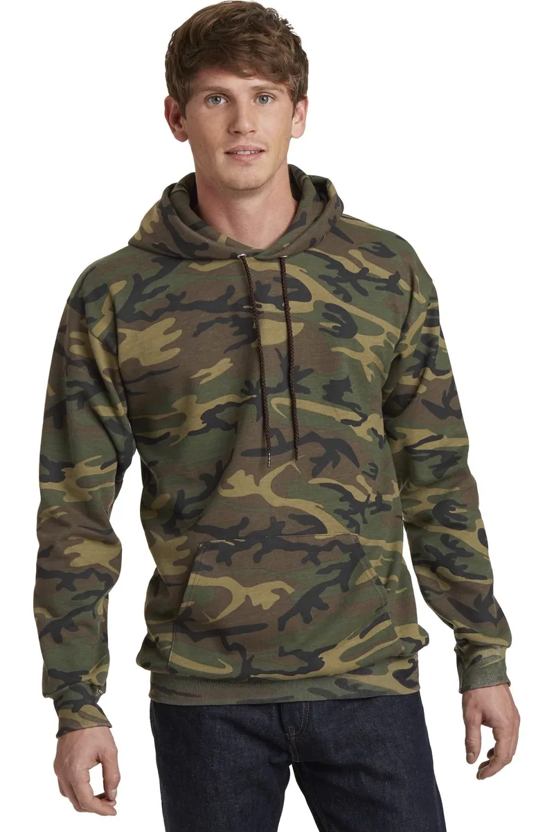 Port & Co™ Core Fleece Camo Pullover Hooded Sweatshirt. view 7