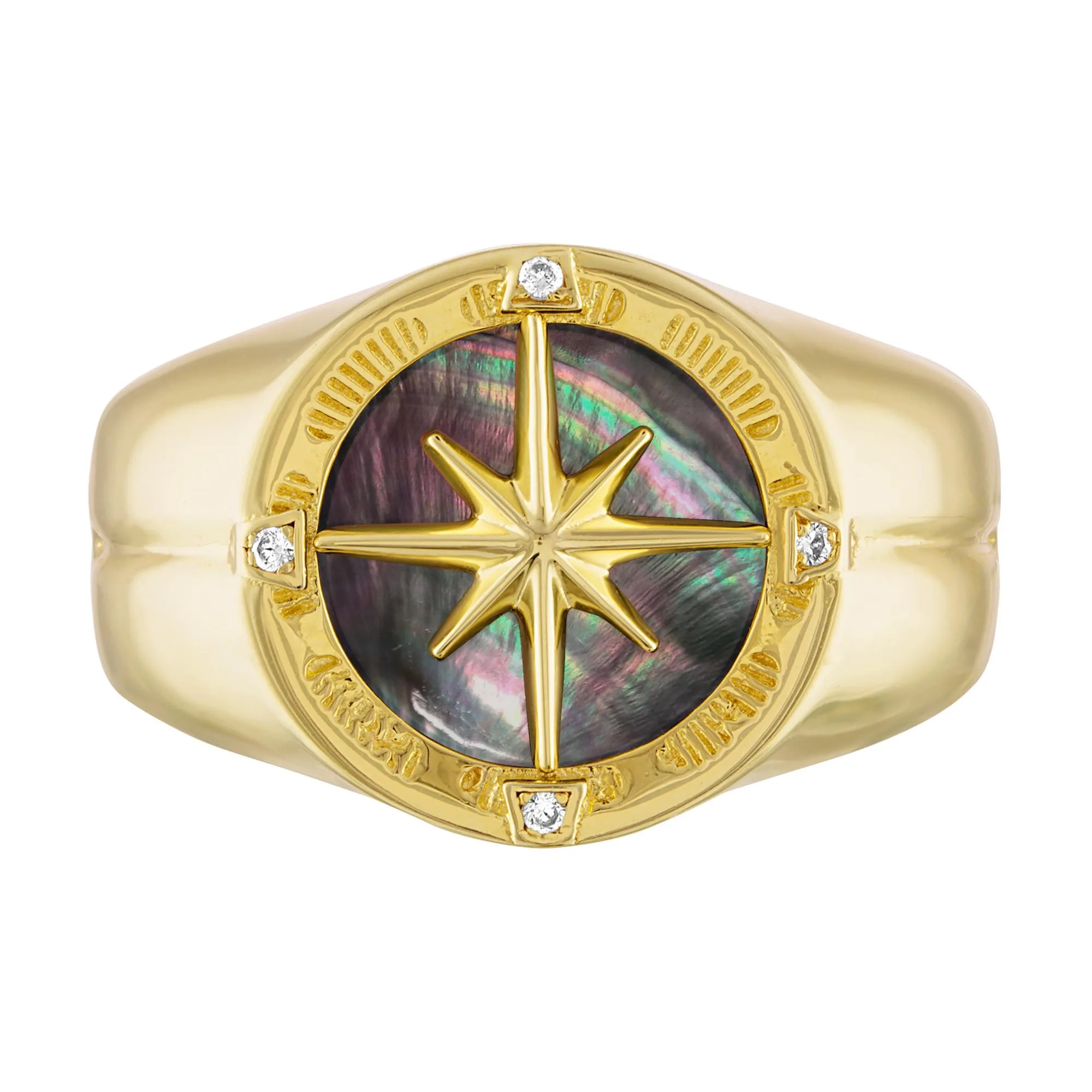 Bulova Jewelry Marine Star Sterling Silver Diamond Ring - Size 10