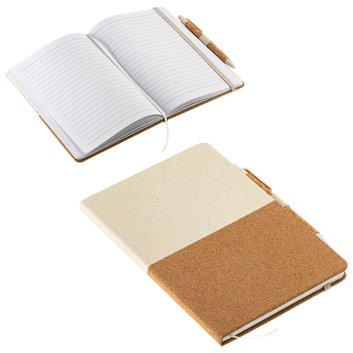 GrassField Cork Recycled Journal with Pen view 2