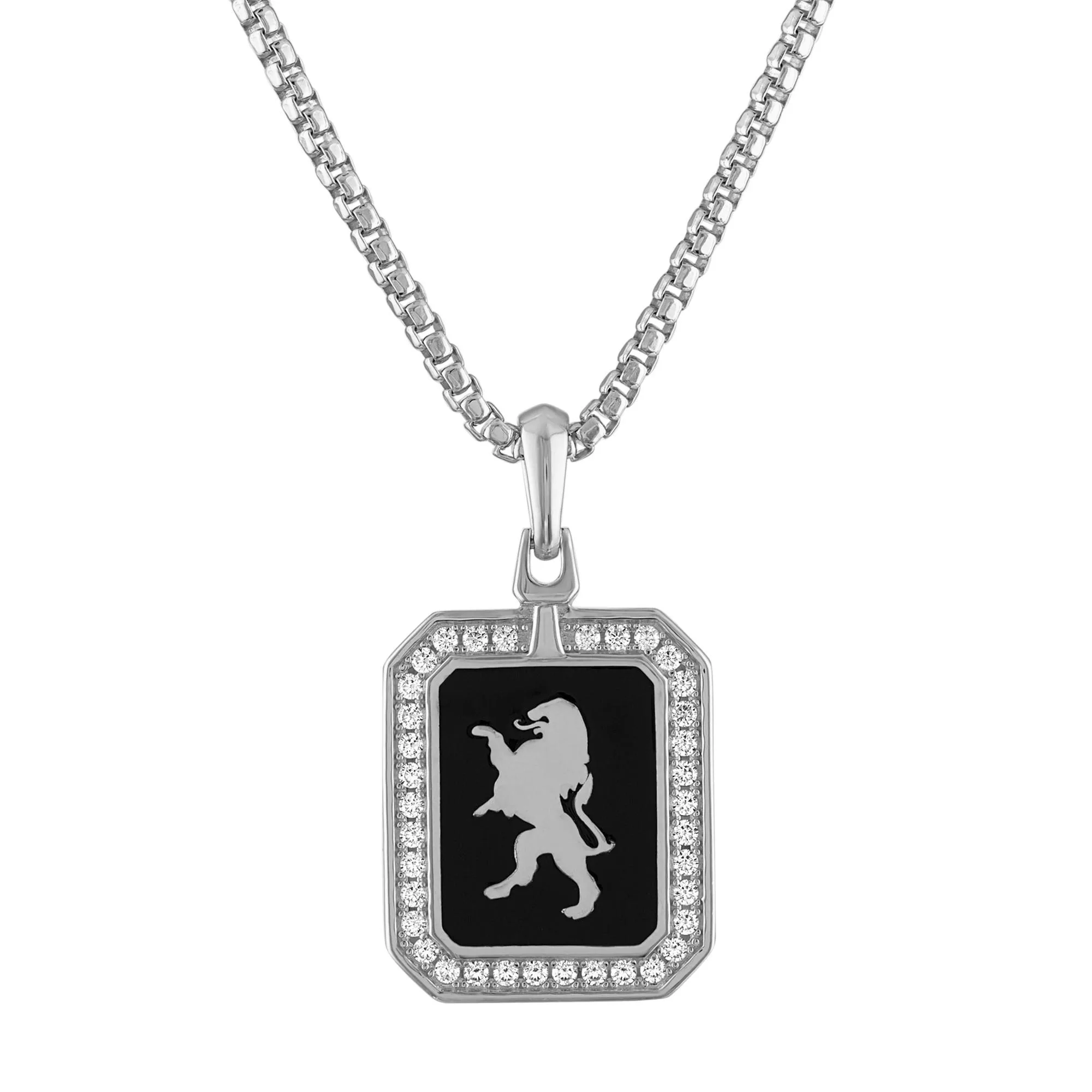Bulova Jewelry Crest Of Bohemia Sterling Silver Diamond Pendant