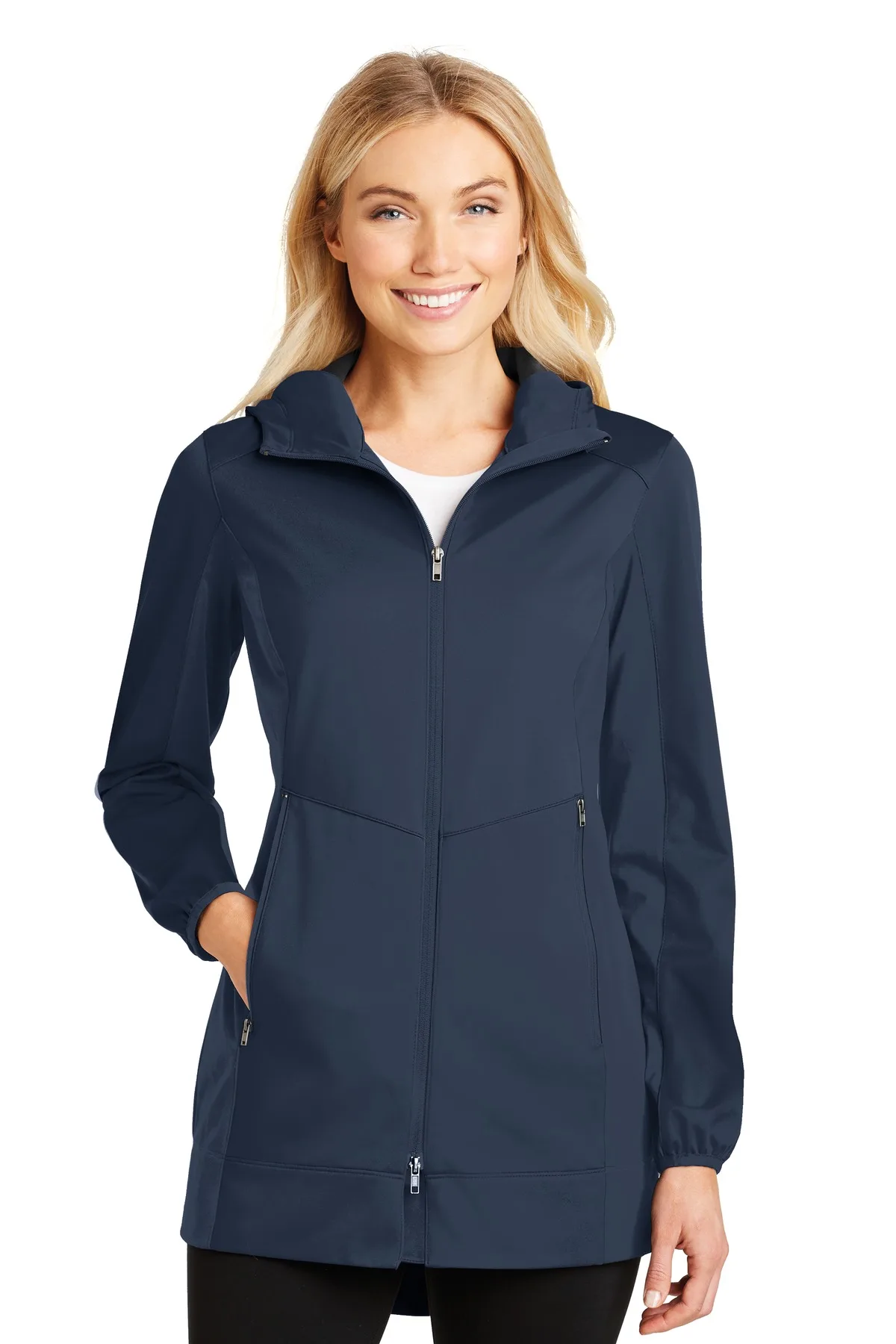 Port Authority® Women's Active Hooded Soft Shell Jacket.