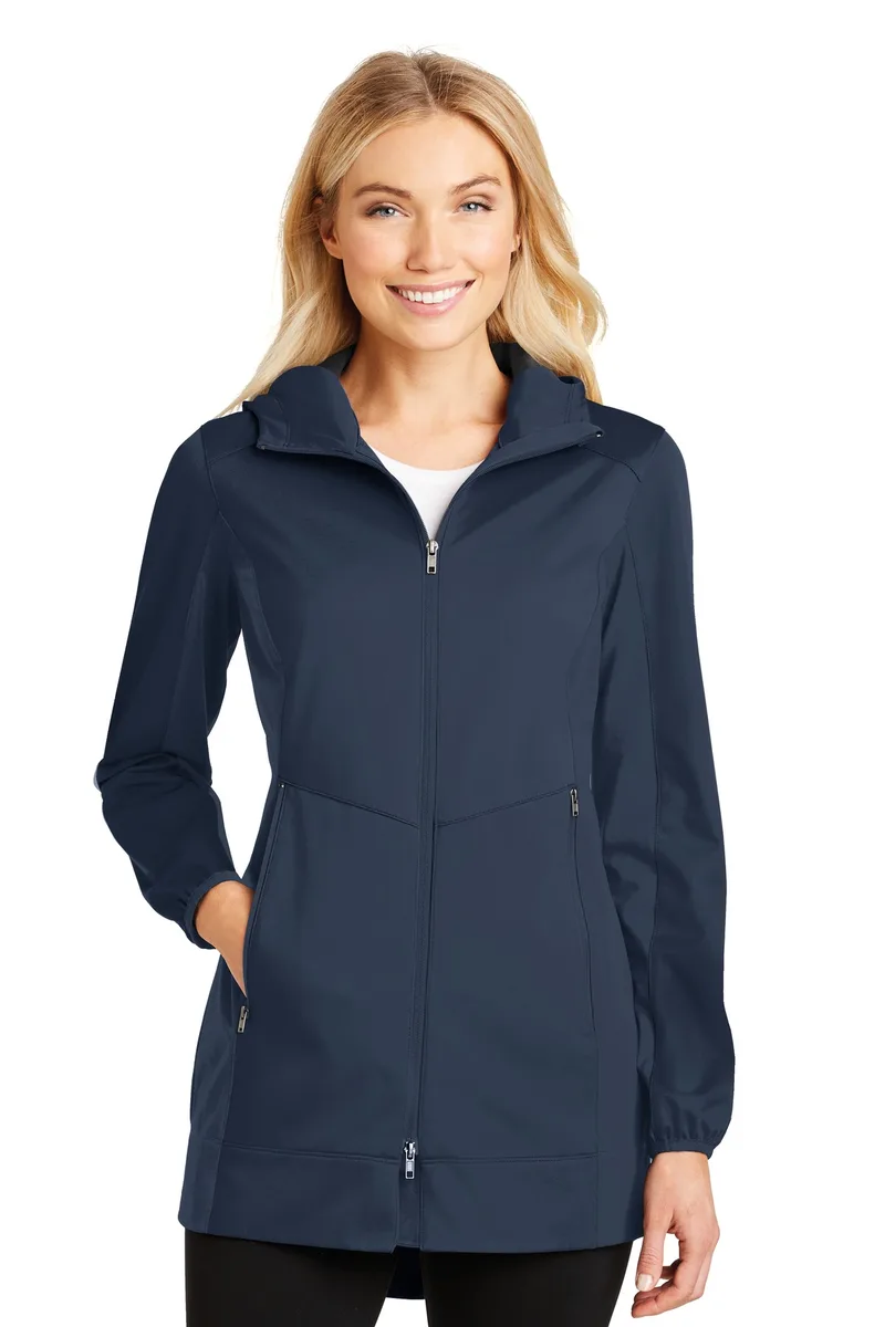 Port Authority® Women's Active Hooded Soft Shell Jacket.