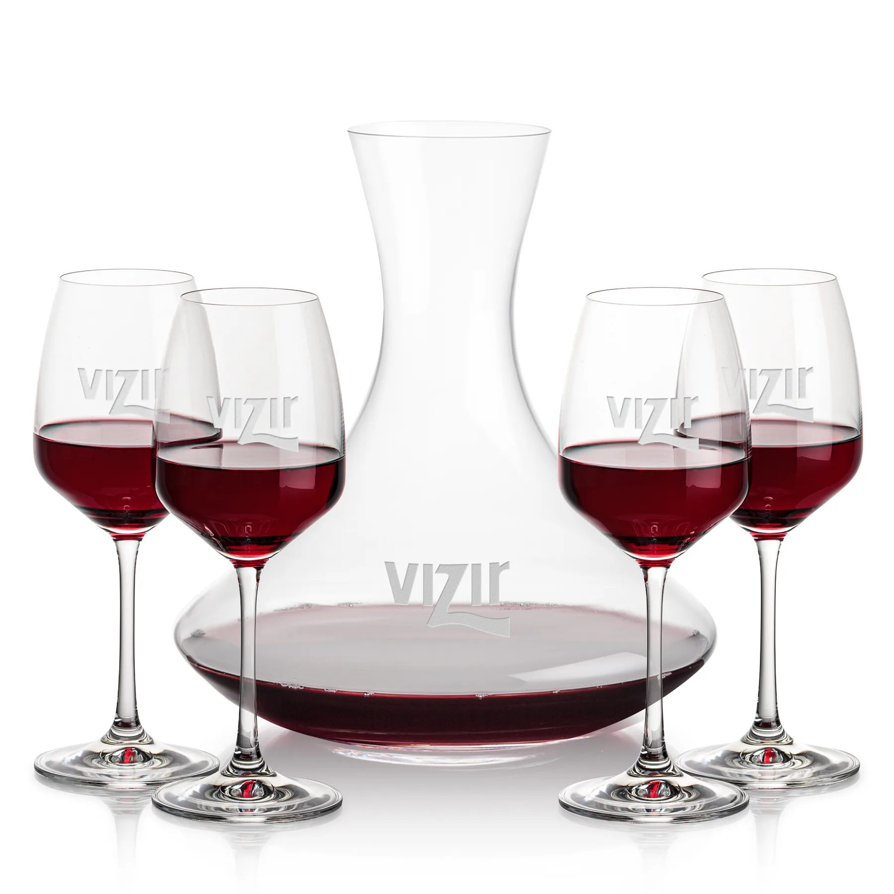 Stemmed Set, Oldham Wine Set, Carafe & 4 Wine