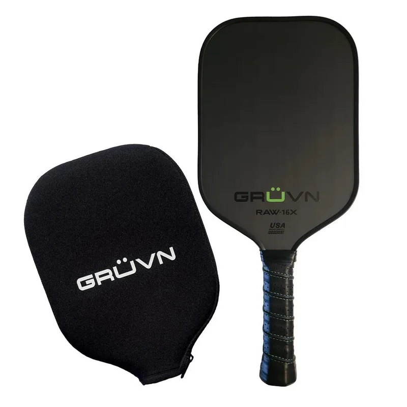 GRUVN Raw-16X Pickleball Paddle Size 16.5'' - Black/Green