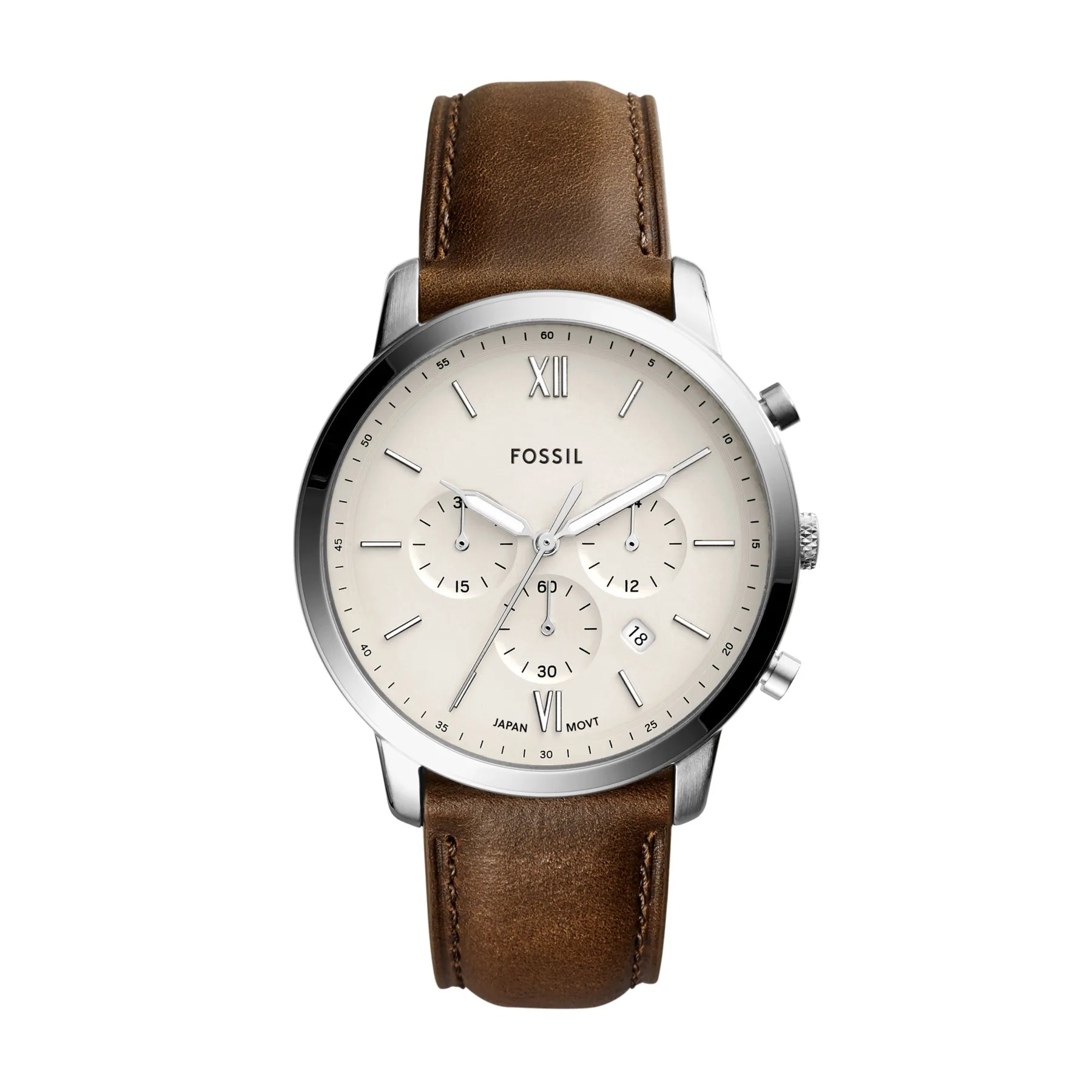 Fossil Men's Neutra Chronograph Brown Leather Watch