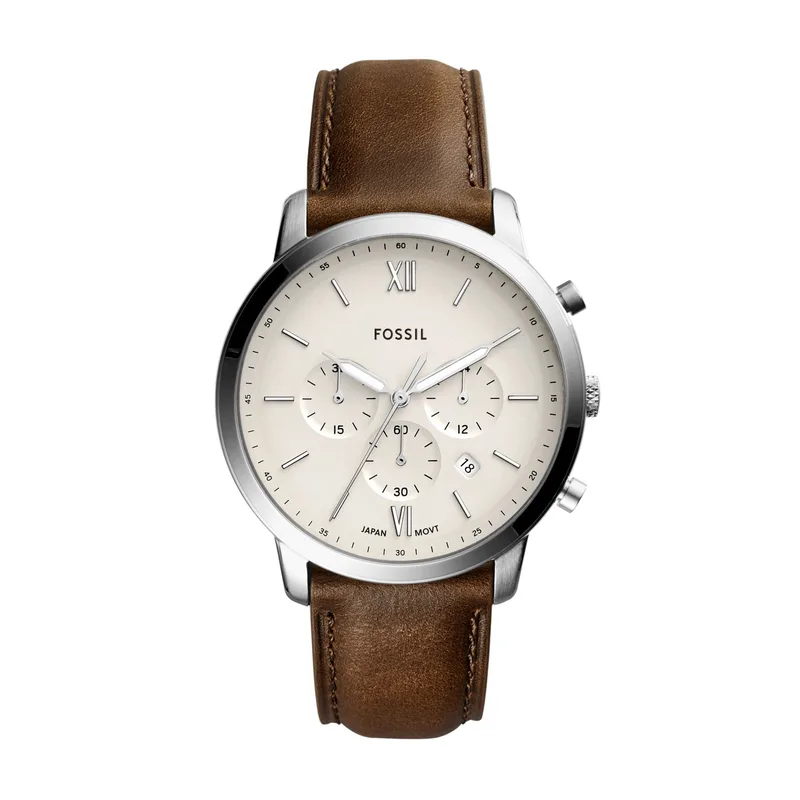 Fossil Men's Neutra Chronograph Brown Leather Watch