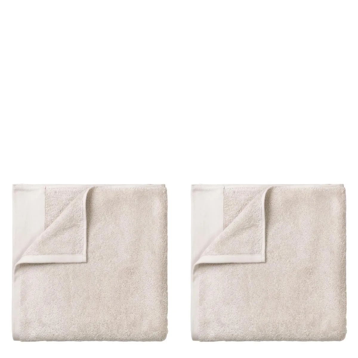 Blomus Riva Organic Terry Bath Towel 28 X 55 - Set Of 2 - Moonbeam Beige