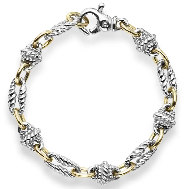 Jilco Inc Sterling Silver & Yellow Gold Bracelet