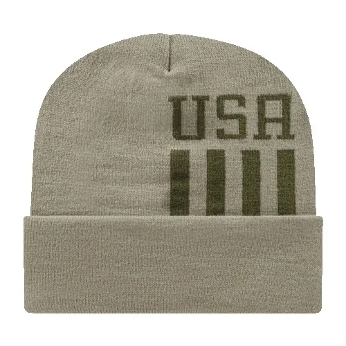 Flag Knit Cap with Cuff view 3