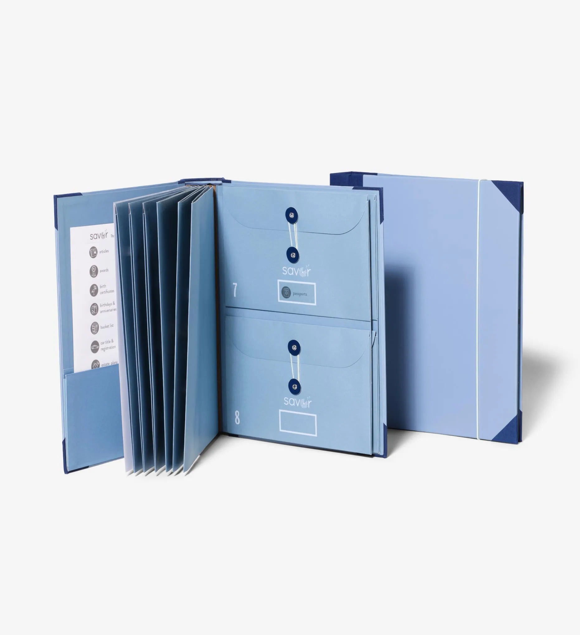 Savor Folio Document Organizer - Something Blue