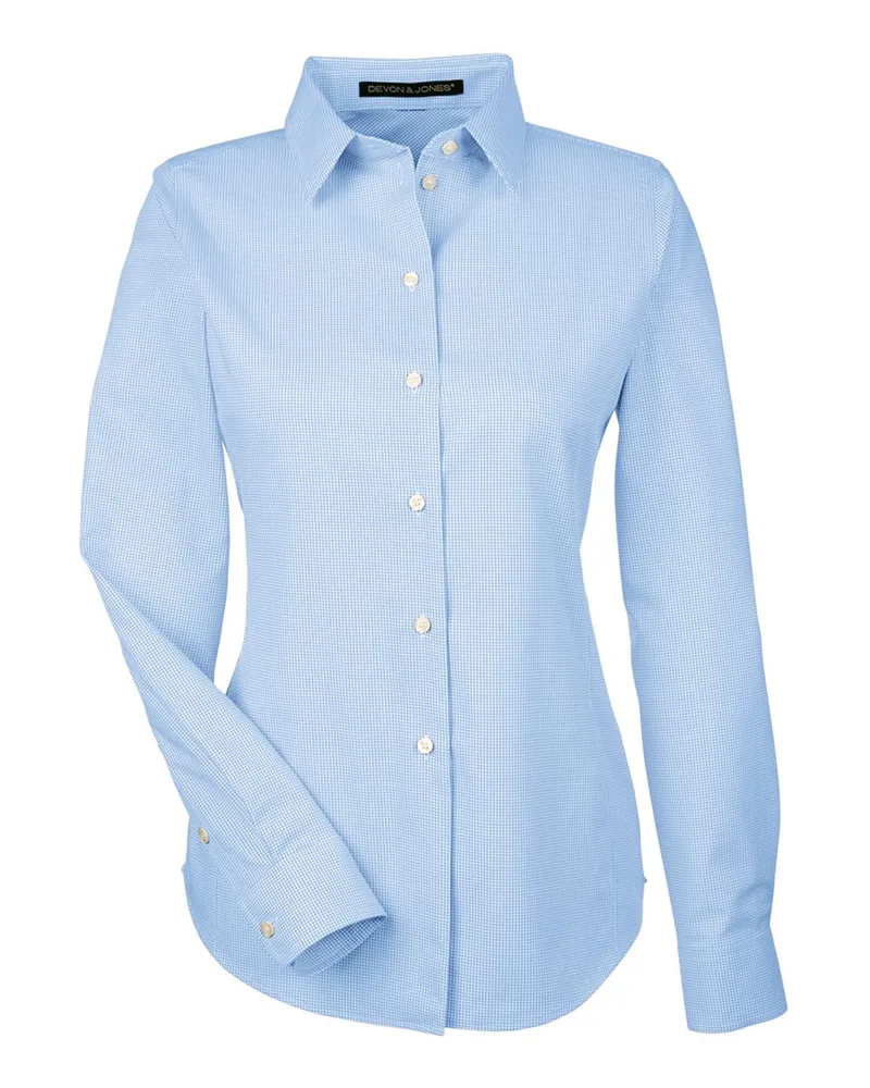 Devon and Jones® Women's Crown Collection® Royal Dobby Woven Dress Shirt view 3