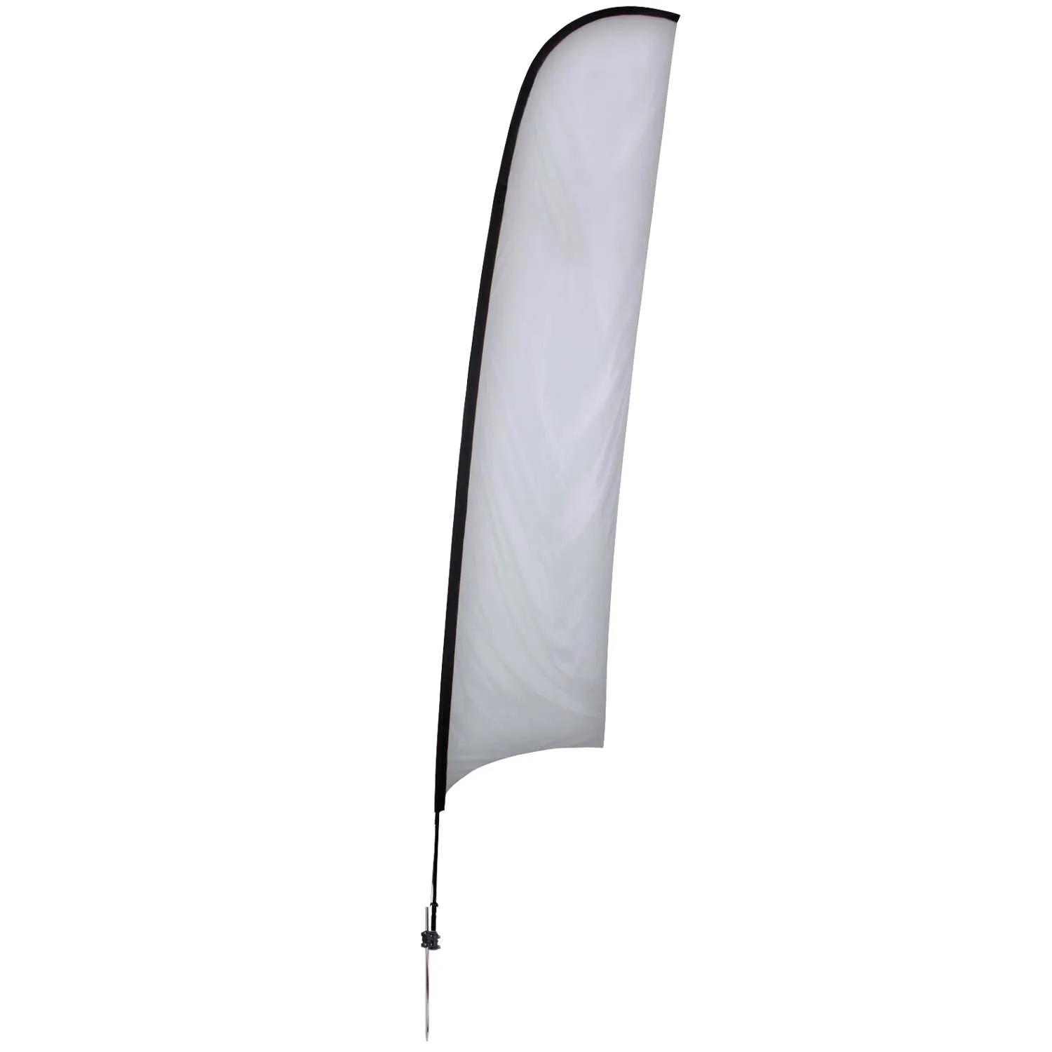 17' Elite Razor Nylon Sail Sign Flag, 1-Sided, Ground Spike view 2