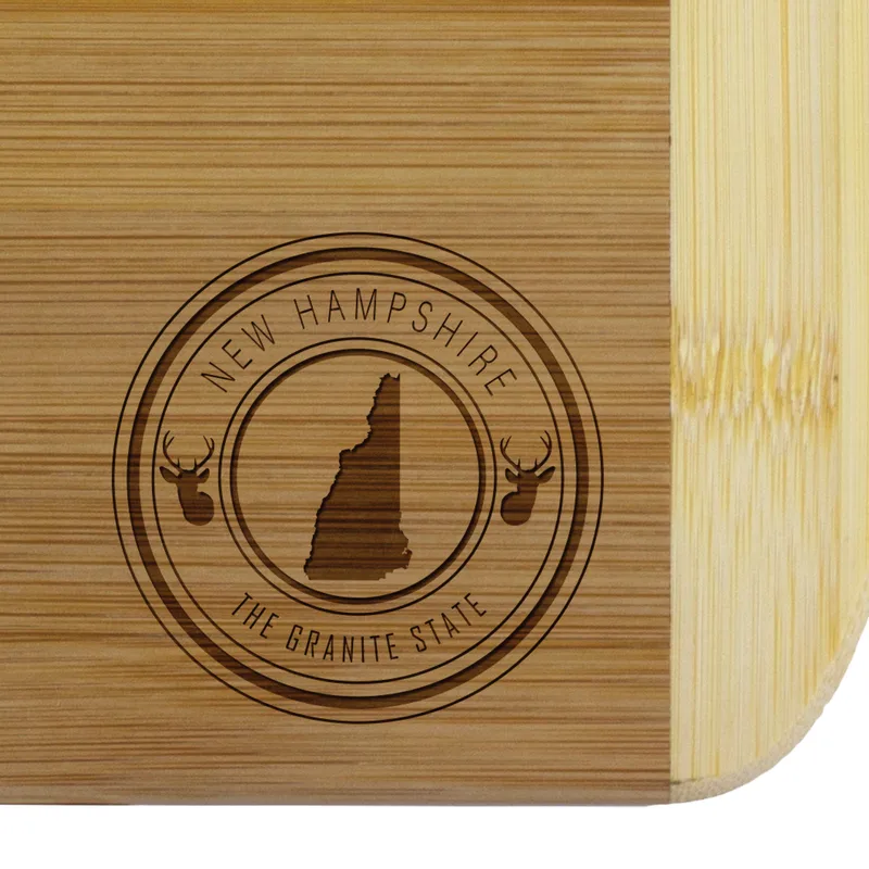 New Hampshire State Stamp 2-Tone 11" Cutting Board view 2