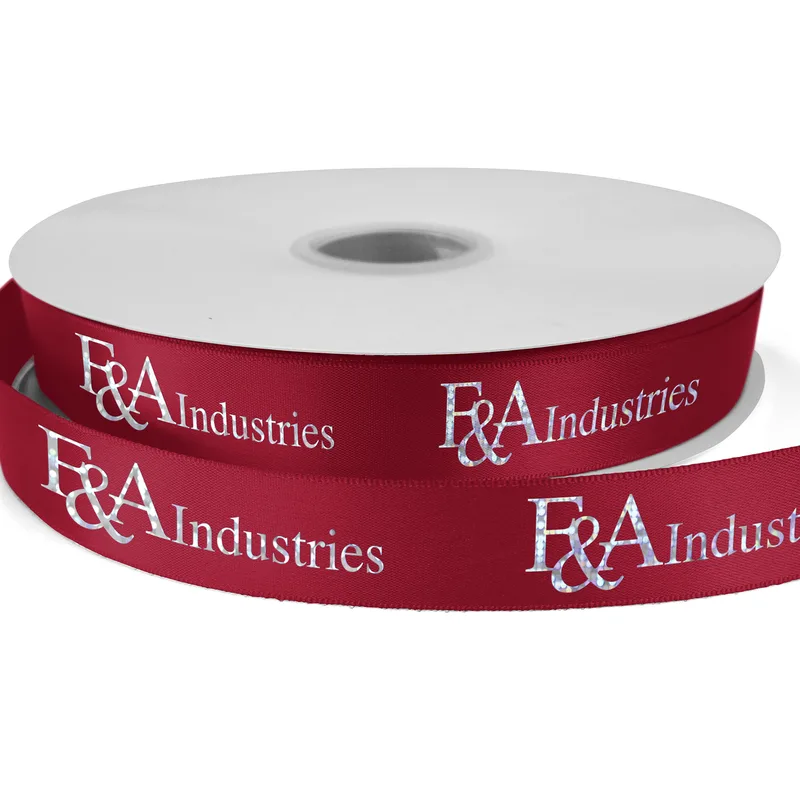 7/8" Bridal Satin Ribbon - 50yrd roll - Foil Print