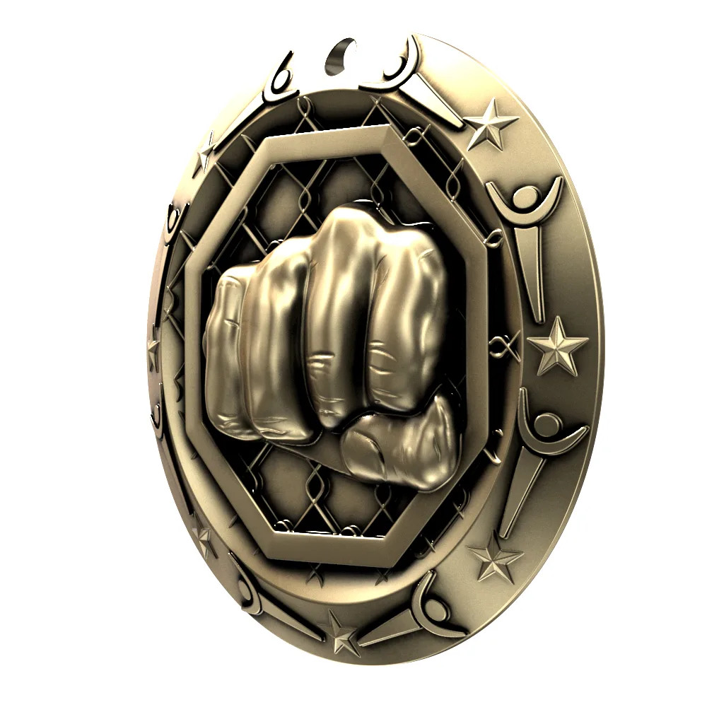 Antique MMA World Class Medallion (3") view 3