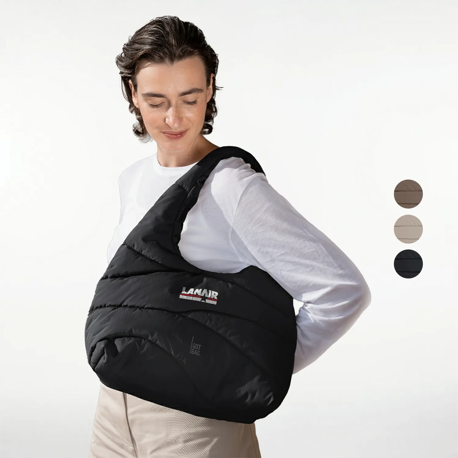 GOT BAG® Wavy Puffer - GOTS Certified Ocean Plastic Shoulder Bag