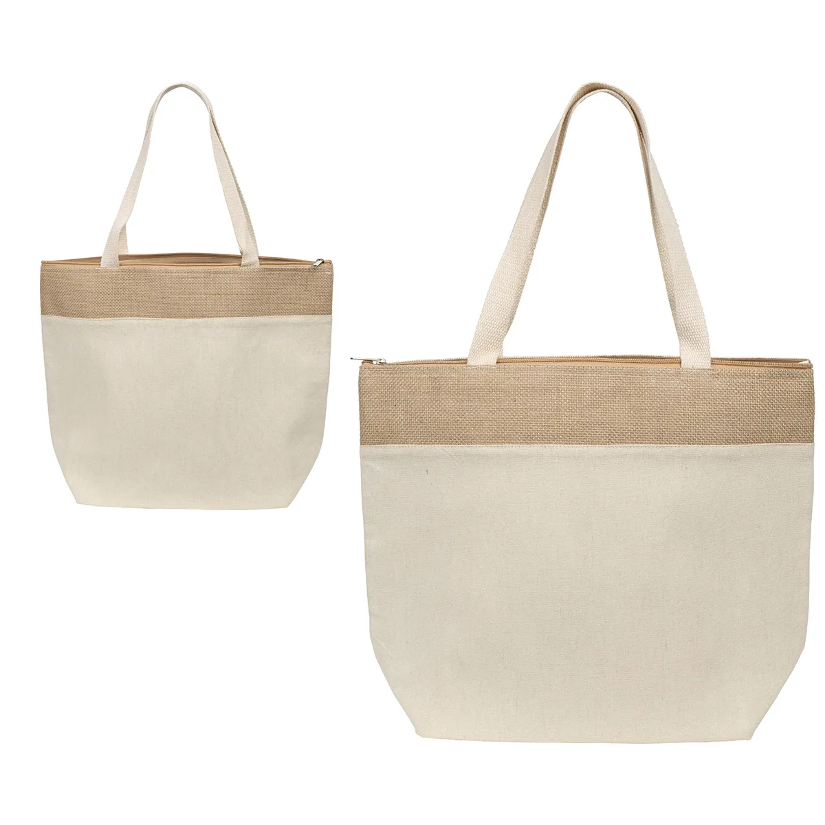 Savanna Jute & Recycled Cotton Cooler Tote view 2