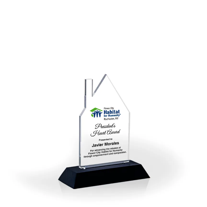 Homestead Award with Black Wood Base, Large - UV Print