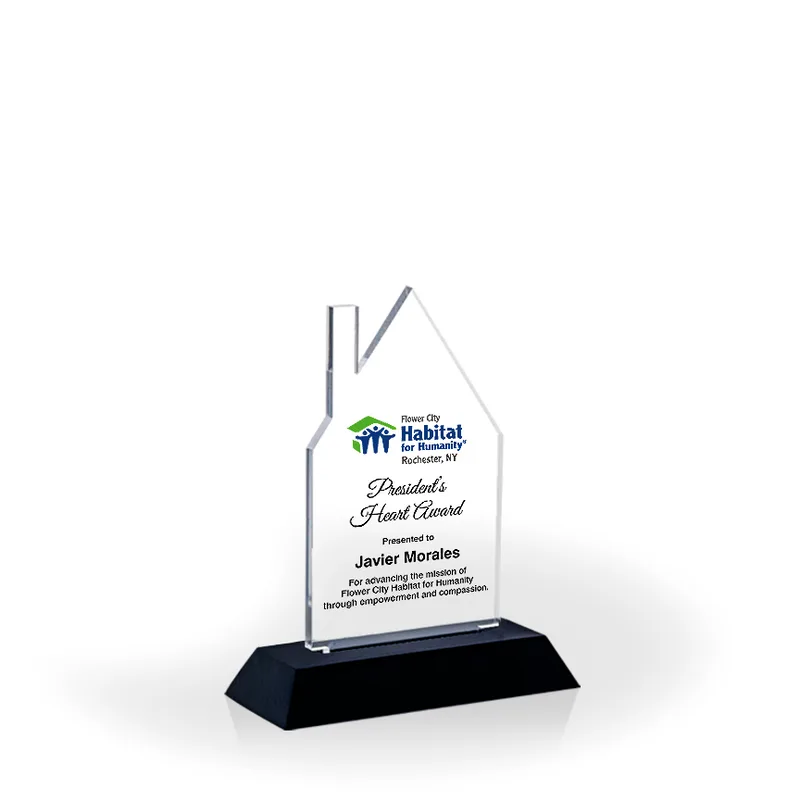 Homestead Award with Black Wood Base, Large - UV Print