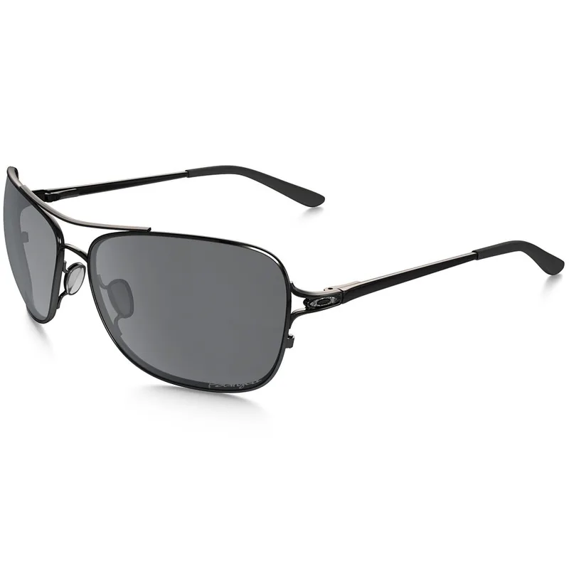 Oakley® Conquest Polish Sunglasses - Polished Black/Black w/ Black Iridium Polarized Lens